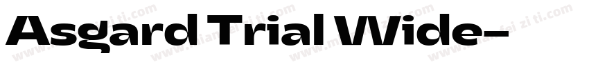 Asgard Trial Wide字体转换
